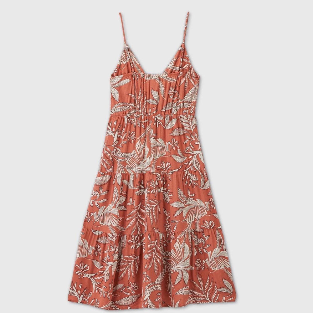 Wild Fable Women's Floral Print Sleeveless Tiered Dress